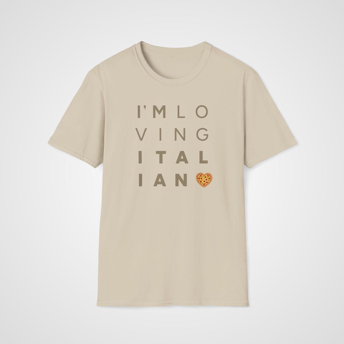 I'm Loving Italian T-Shirt in Sand