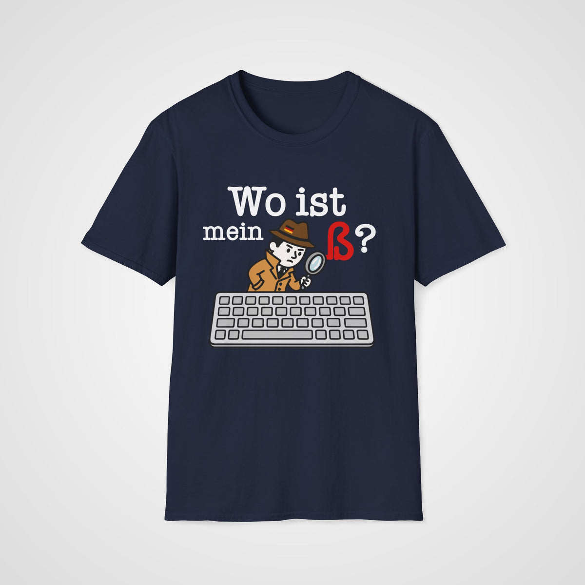 Wo Ist mein ß German T-Shirt in Navy