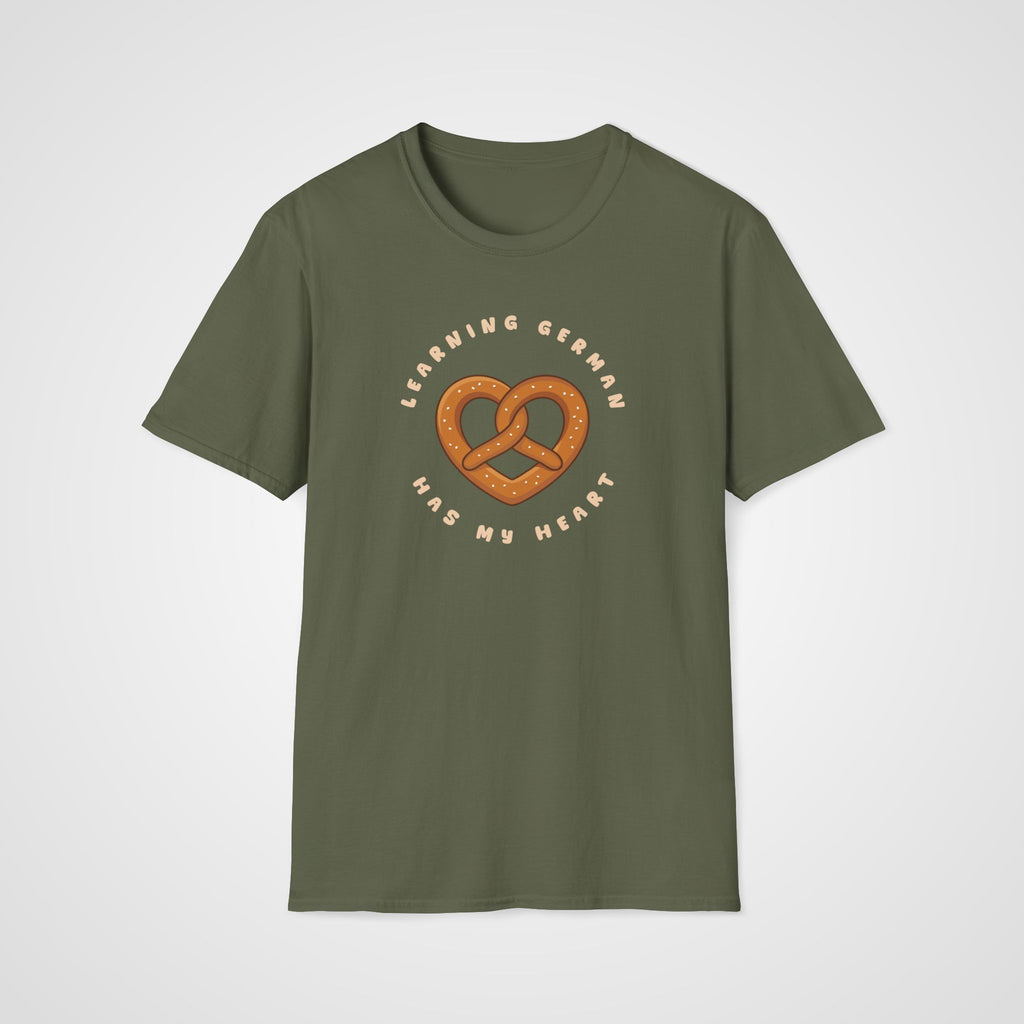 German Has My Heart T-Shirt in Military Green