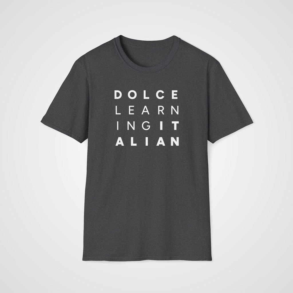 Dolce Learning Italian T-Shirt in Dark Heather