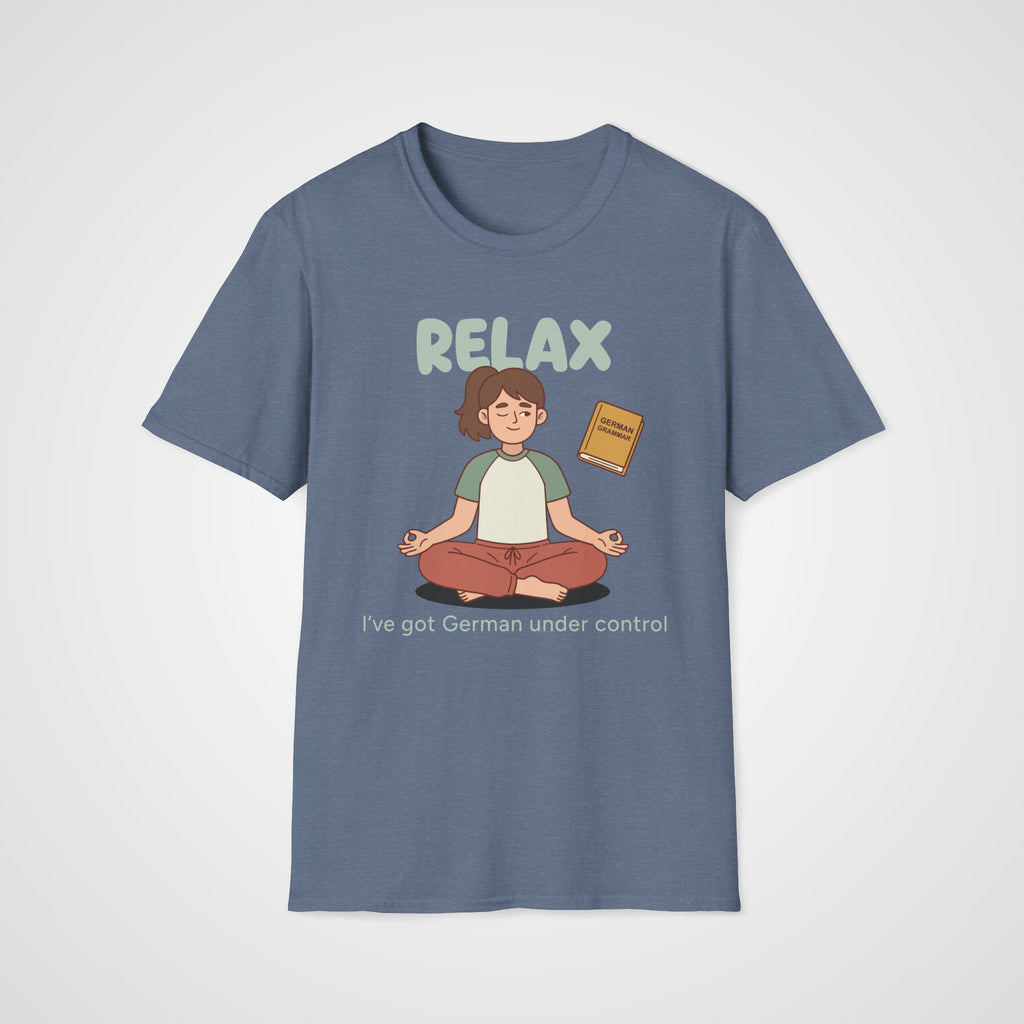 German Under Control T-Shirt in Heather Indigo