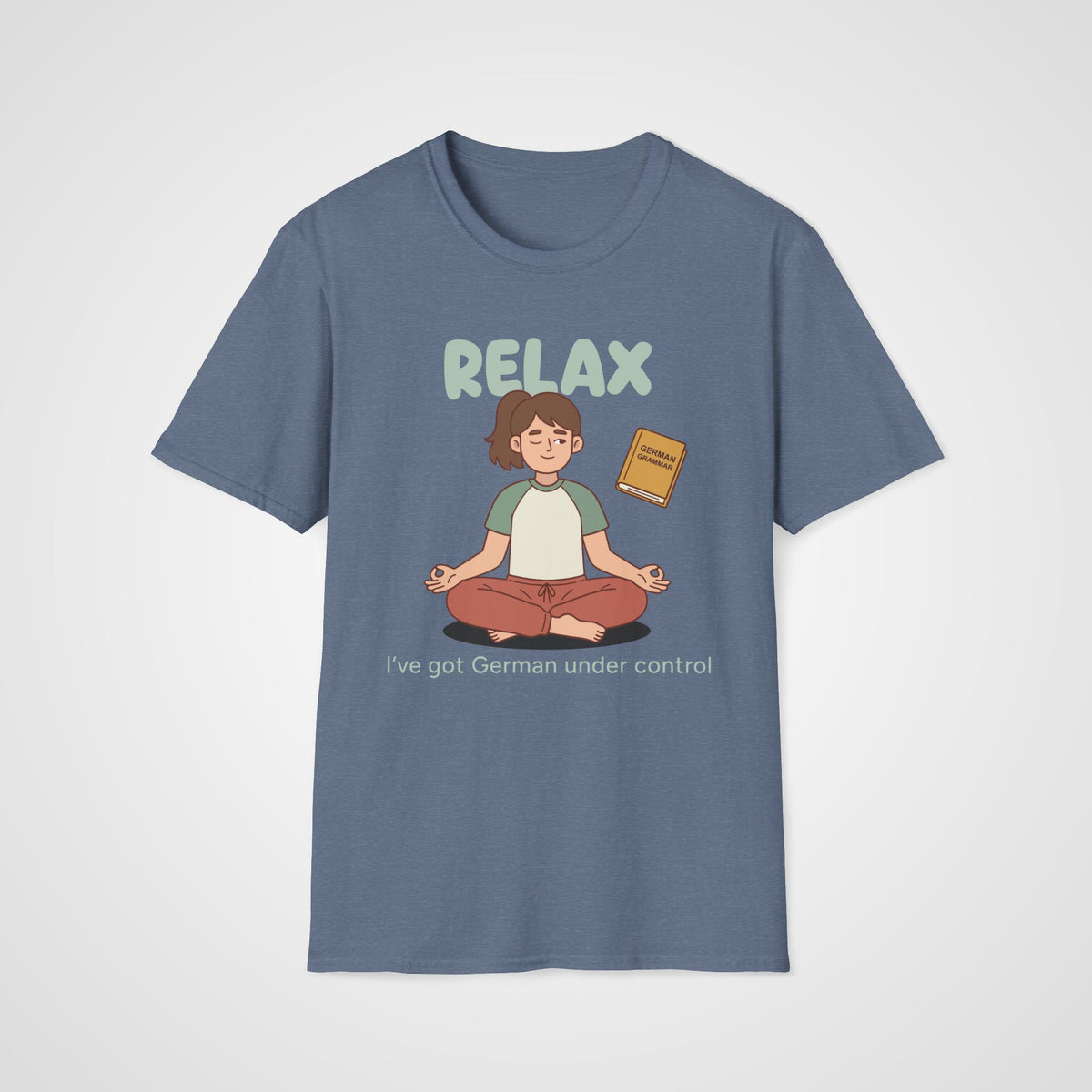 German Under Control T-Shirt in Heather Indigo