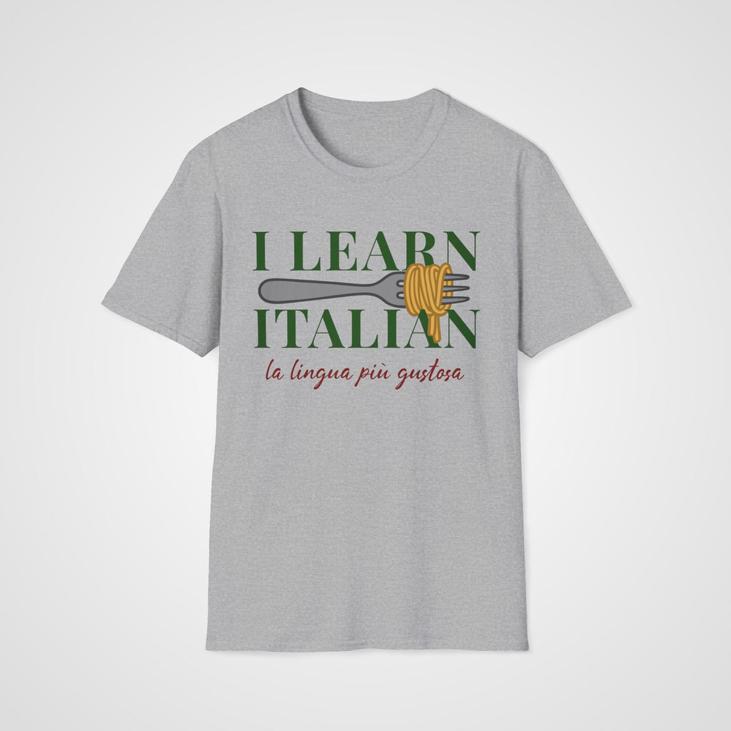 Tasty Language Pasta T-Shirt in Sport Gray