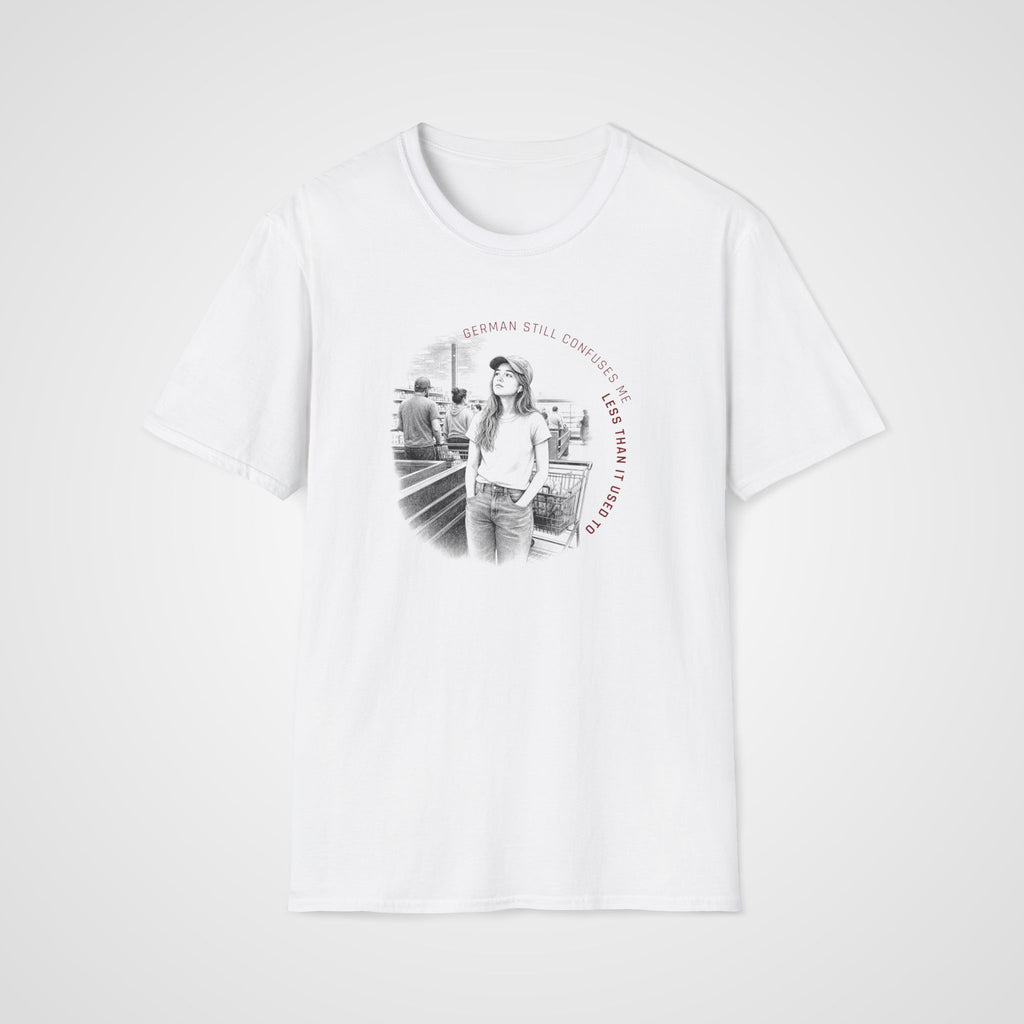 Confused by German T-Shirt in White