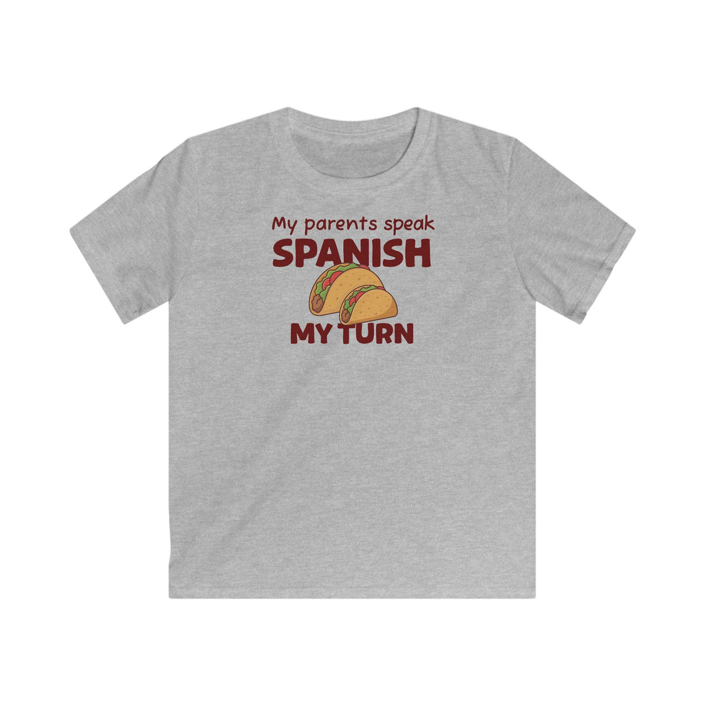 Spanish Parents Kids T-Shirt in Sport Gray