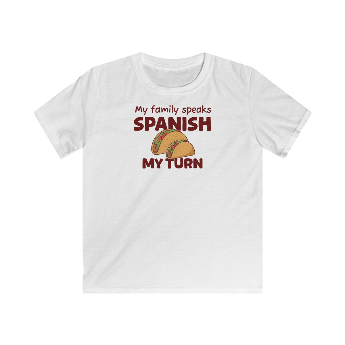 Spanish Family Kids T-Shirt in White