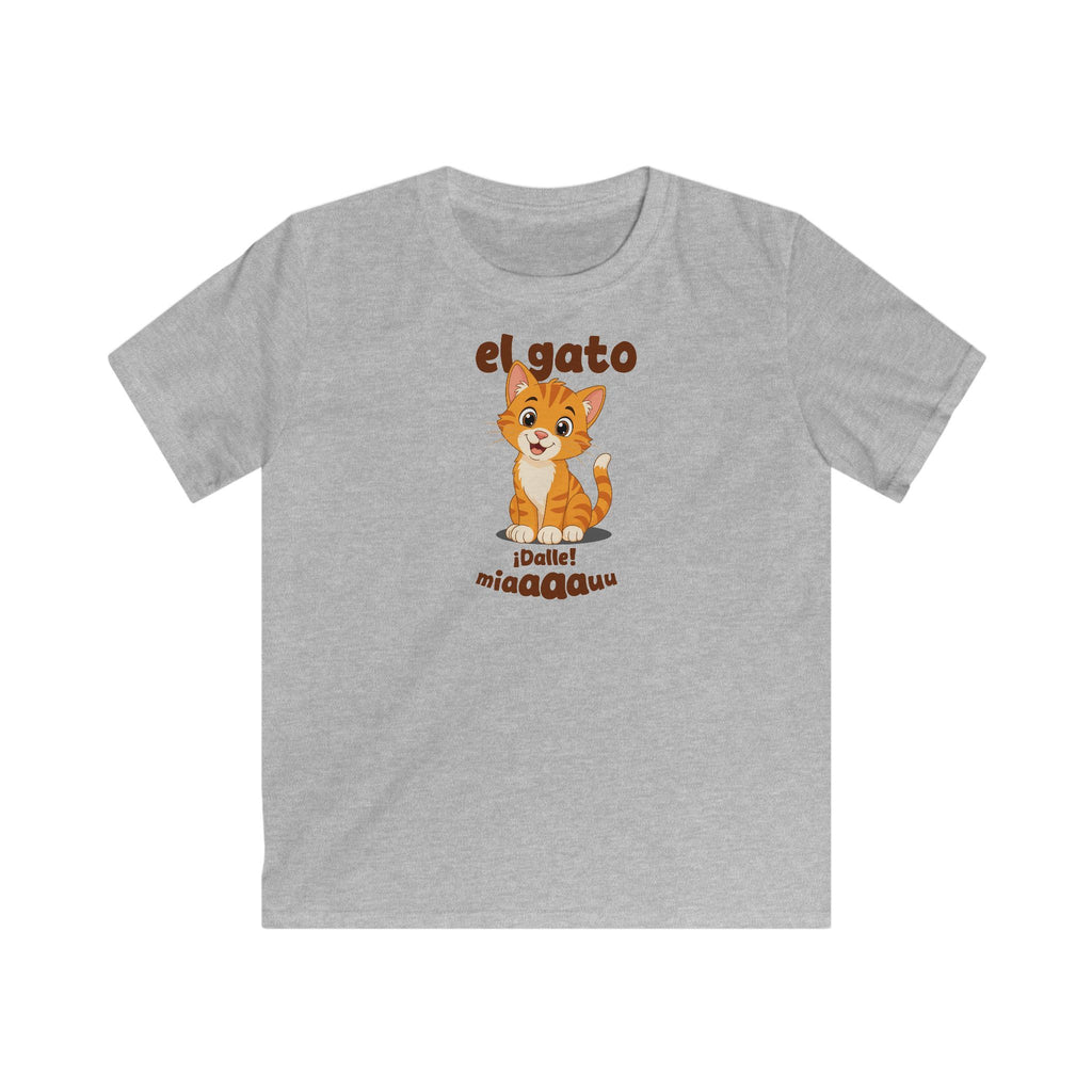 El Gato Miaaau Kids T-Shirt in Sport Gray