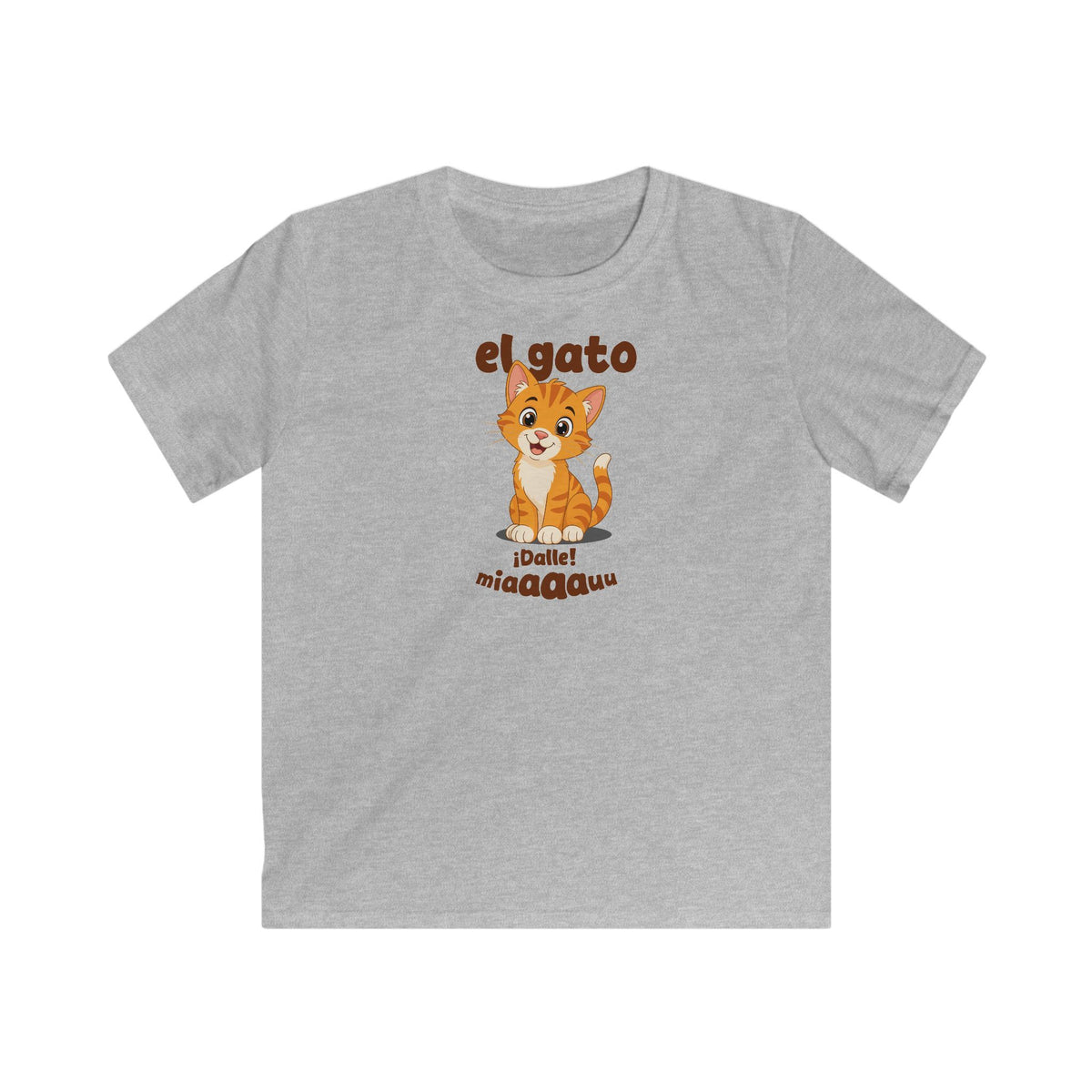 El Gato Miaaau Kids T-Shirt in Sport Gray
