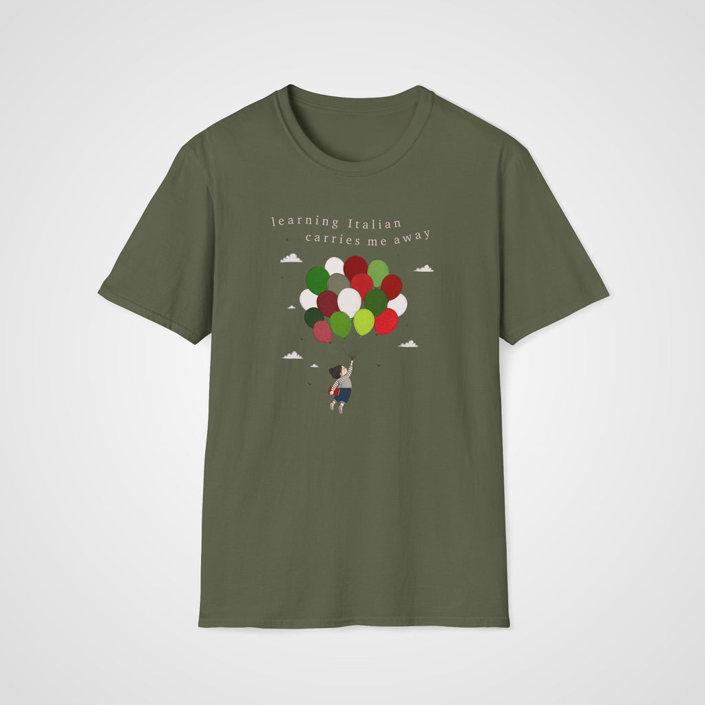 Italian Balloon Learner T-Shirt in Military Green