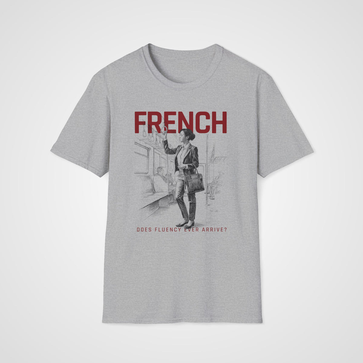 Waiting for Fluency T-Shirt in Sport Gray