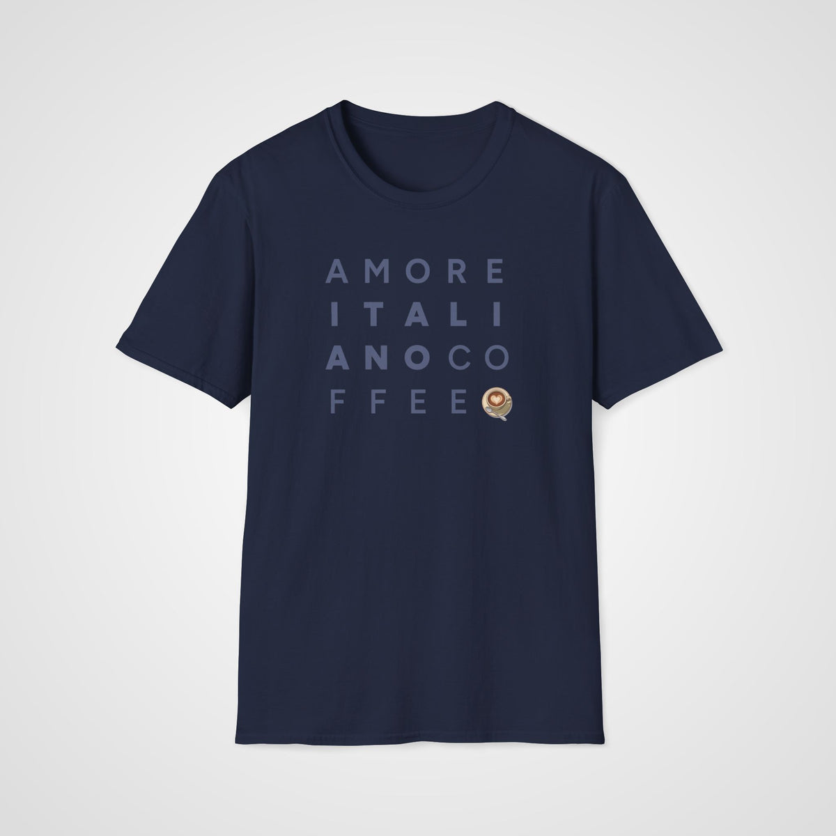 Amore Italiano Coffee T-Shirt in Navy