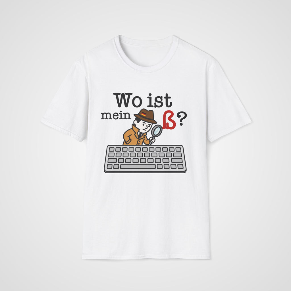 Wo Ist mein ß German T-Shirt in White