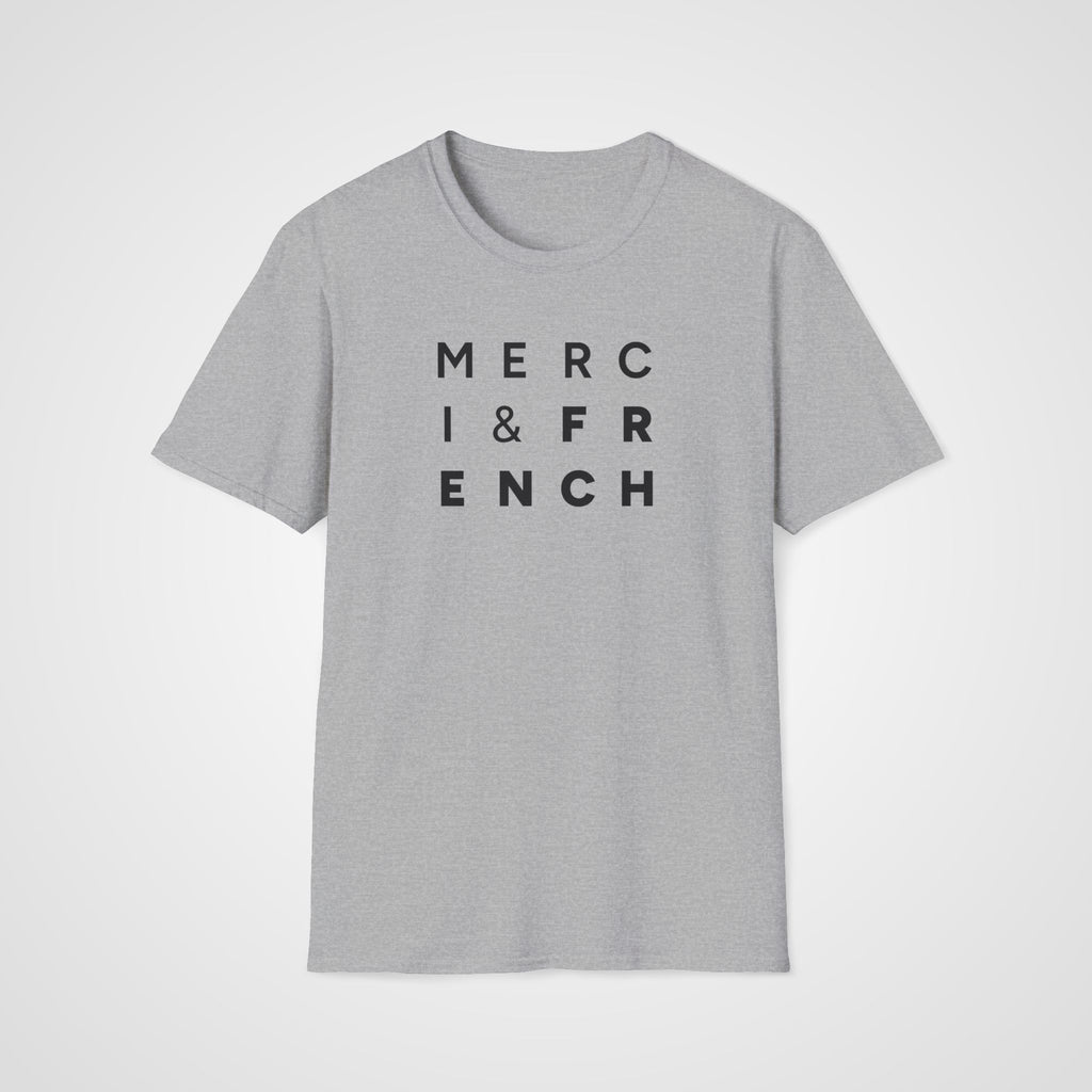 Merci & French T-Shirt in Sport Gray