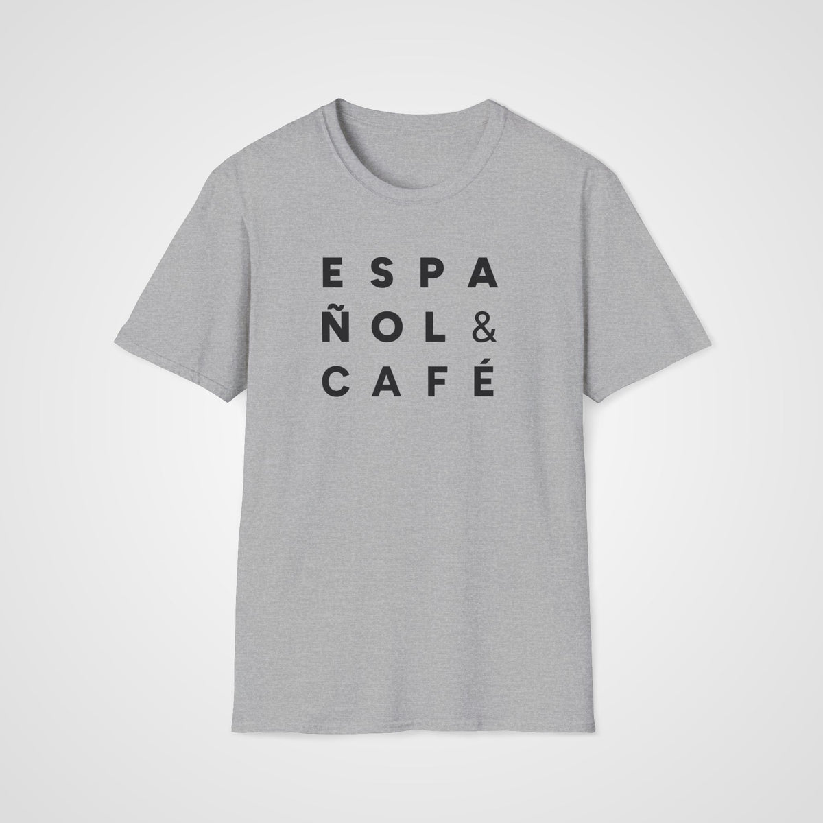 Español & Café T-Shirt in Sport Gray