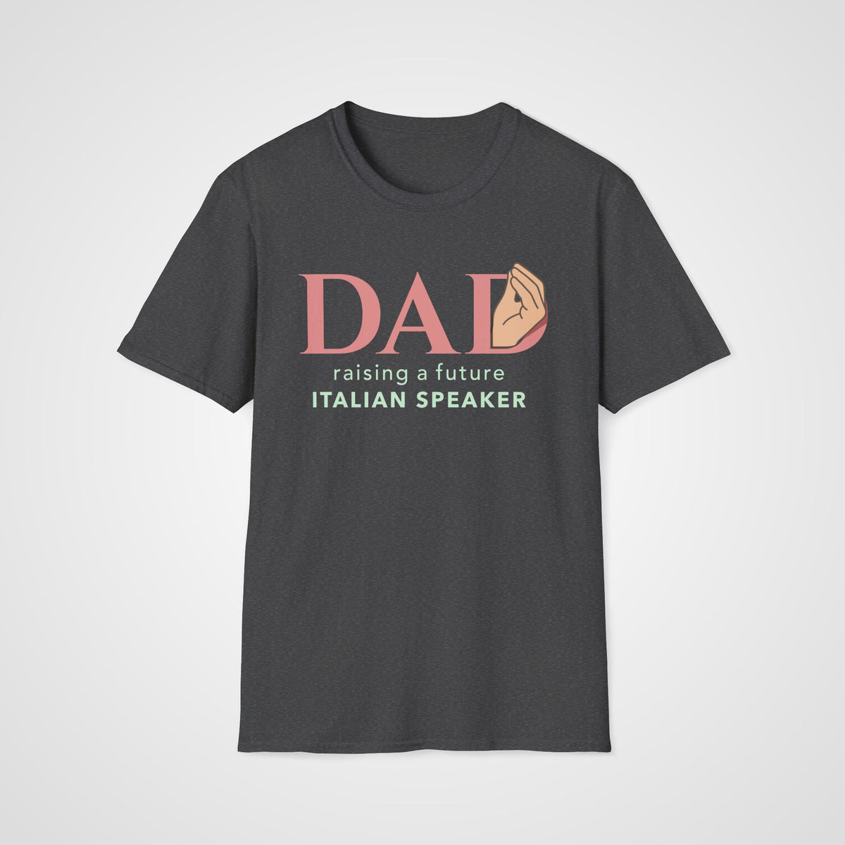 Italian Learner Dad T-Shirt in Dark Heather