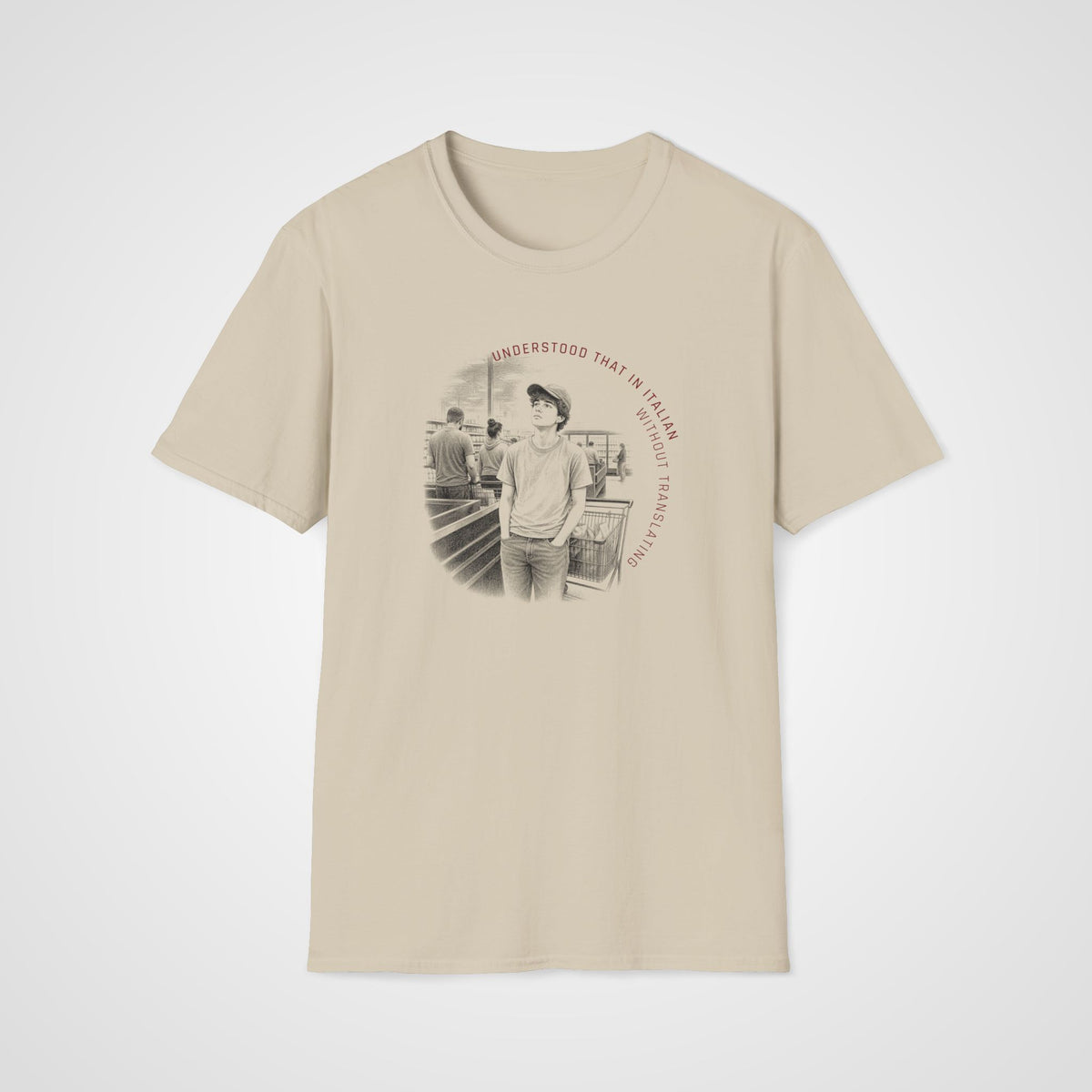 Thinking in Italian T-Shirt in Sand