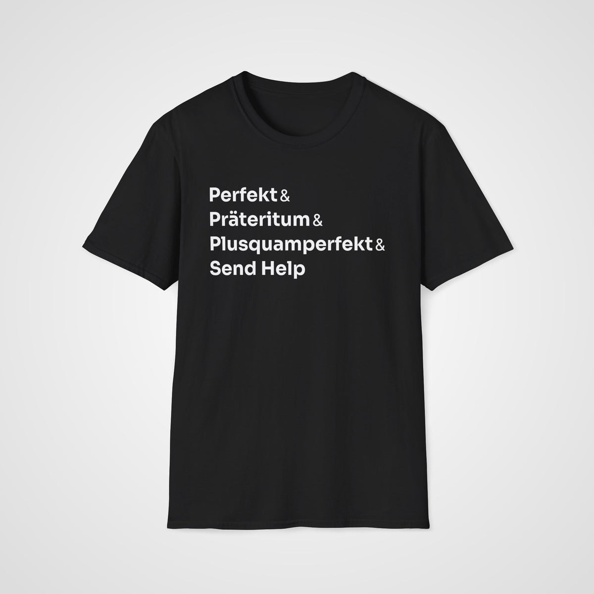 German Tenses Help T-Shirt in Black