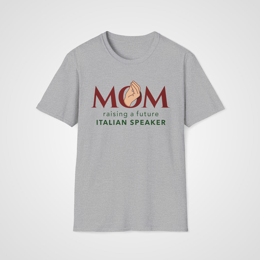 Italian Learner Mom T-Shirt in Sport Gray