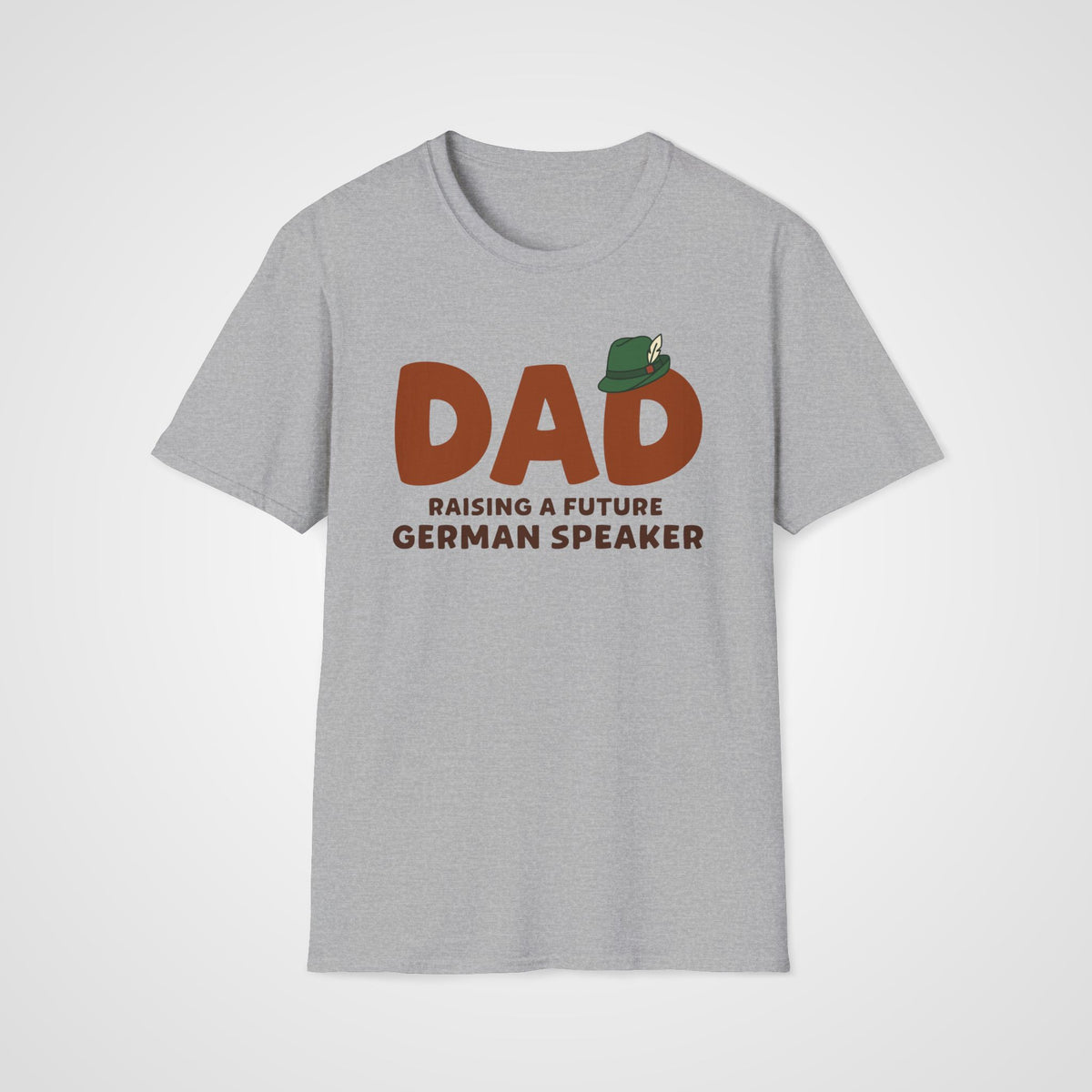 German Learner Dad T-Shirt in Sport Gray