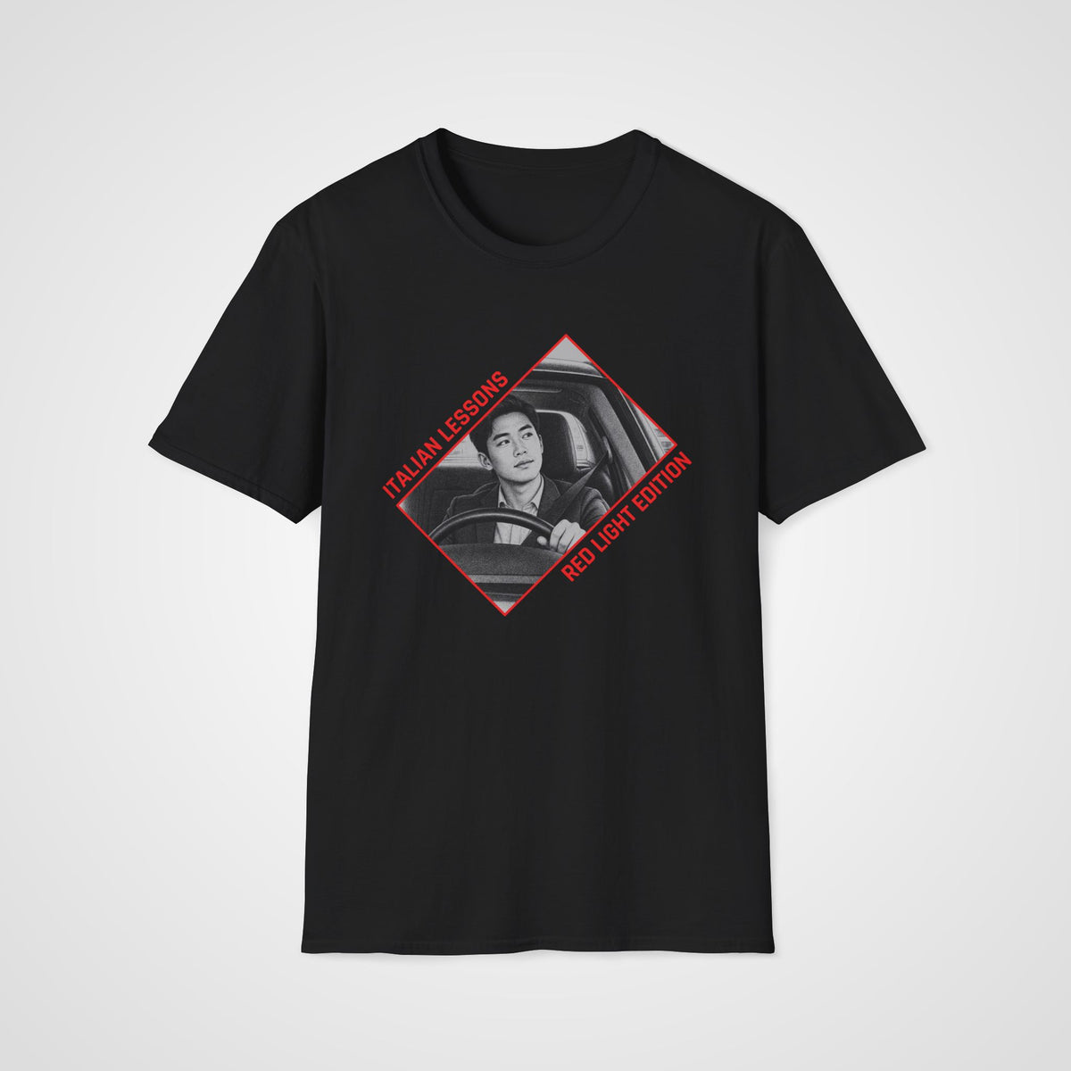 Red Light Italian T-Shirt in Black