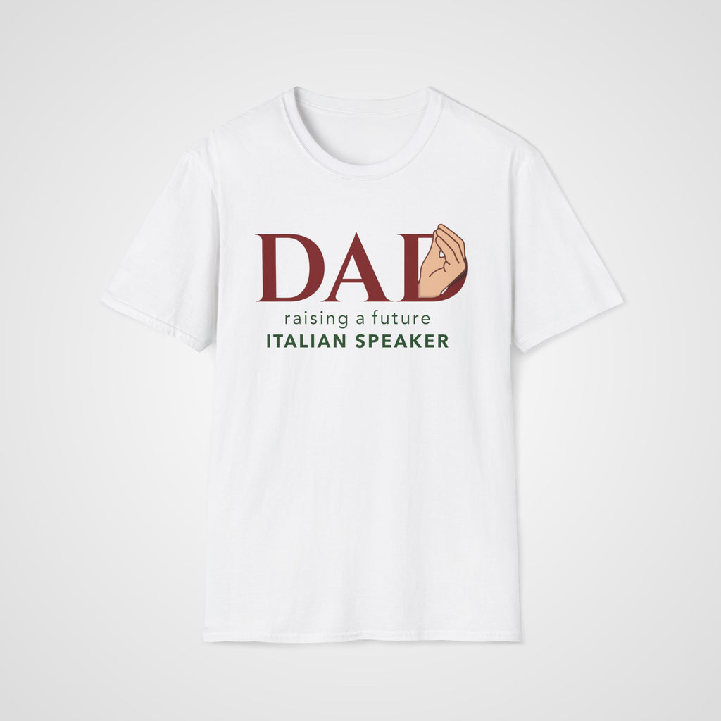 Italian Learner Dad T-Shirt in White
