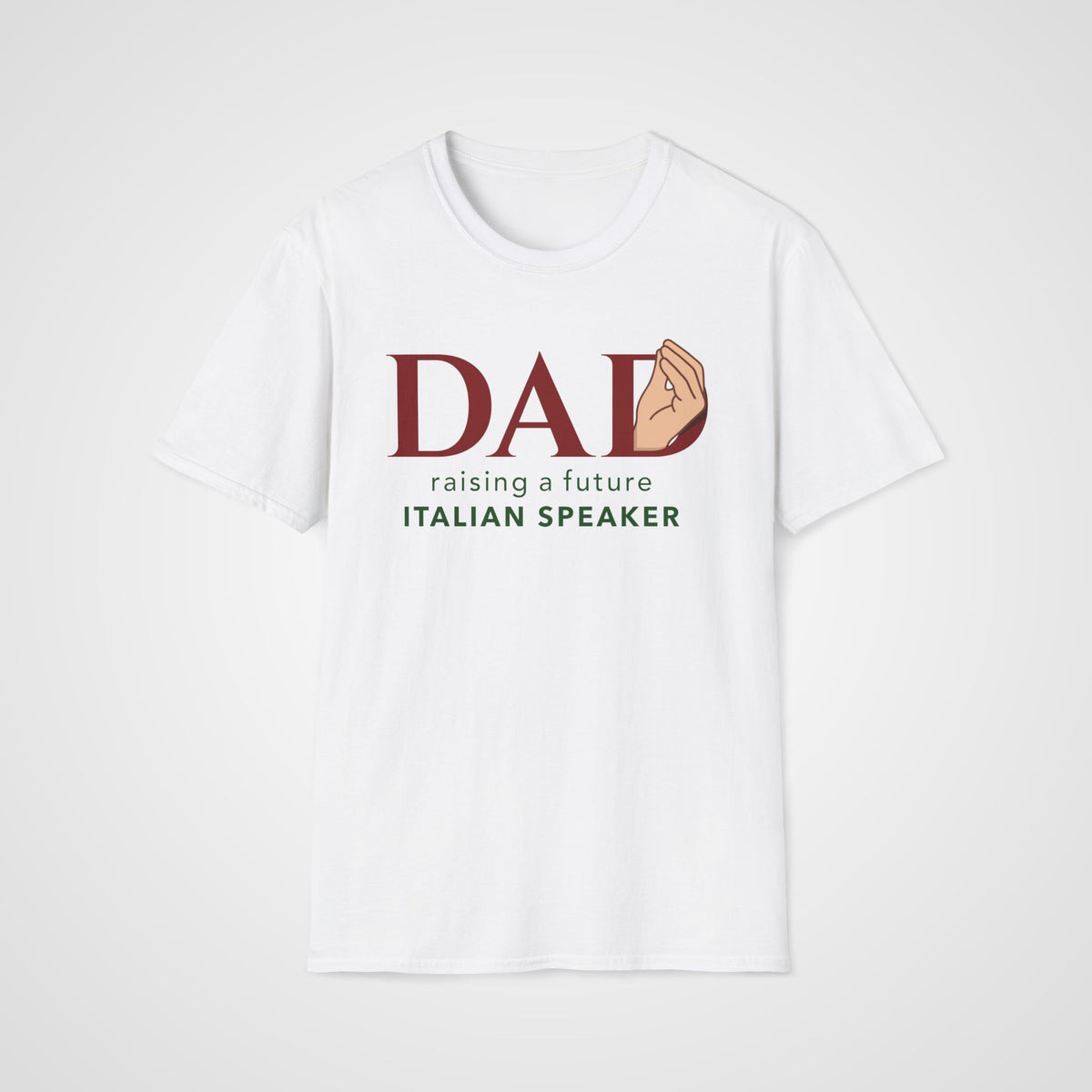 Italian Learner Dad T-Shirt in White