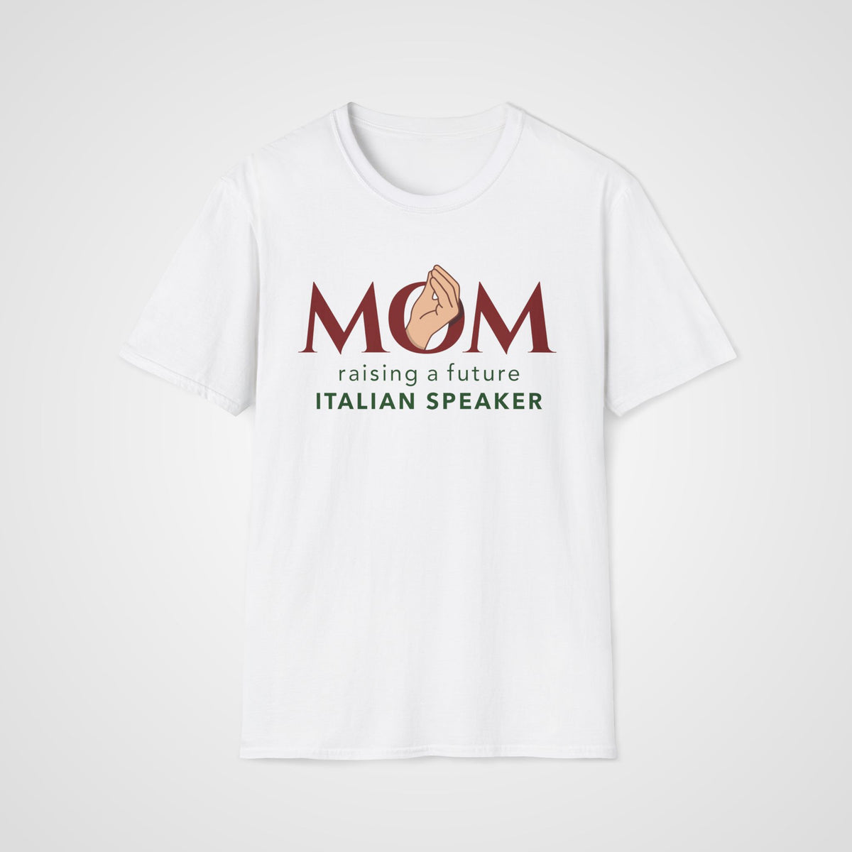 Italian Learner Mom T-Shirt in White