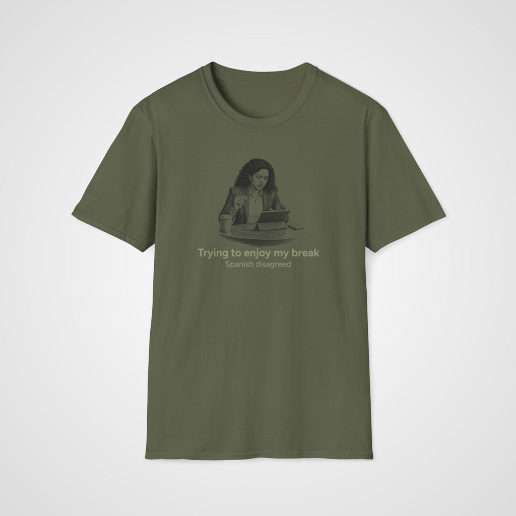 Spanish Disagreed T-Shirt in Military Green