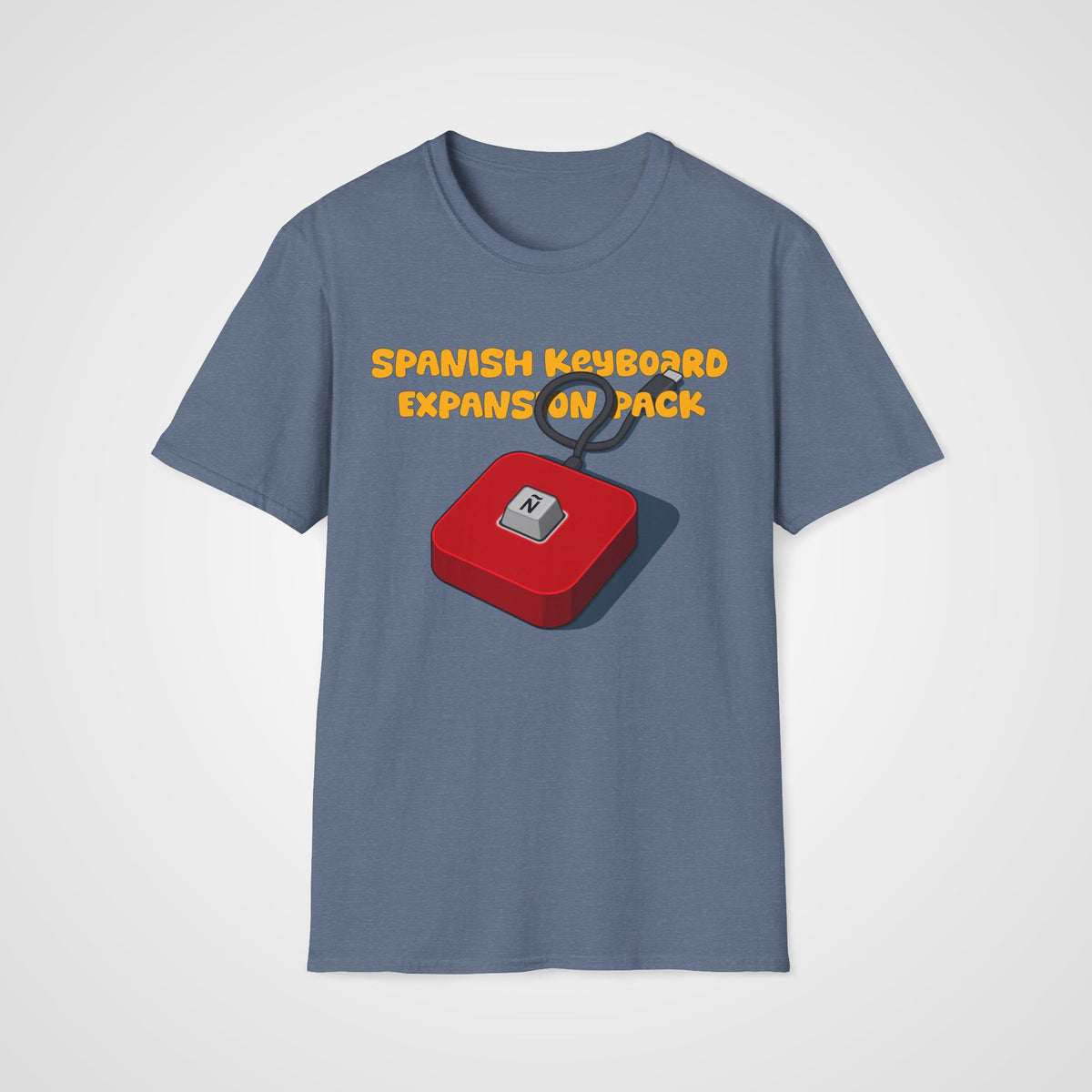 Spanish Keyboard Ñ T-Shirt in Heather Indigo