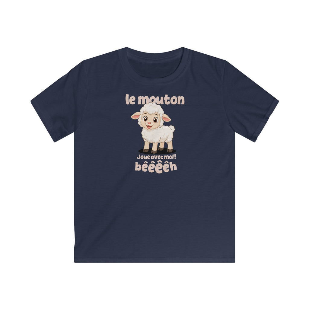 French Sheep Kids T-Shirt in Navy