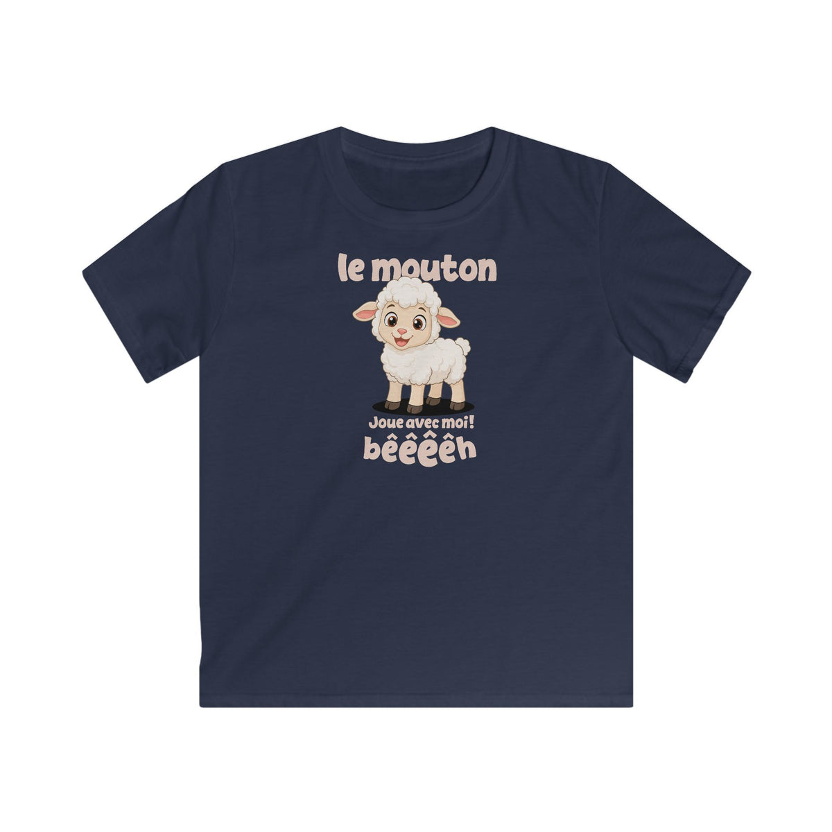 French Sheep Kids T-Shirt in Navy