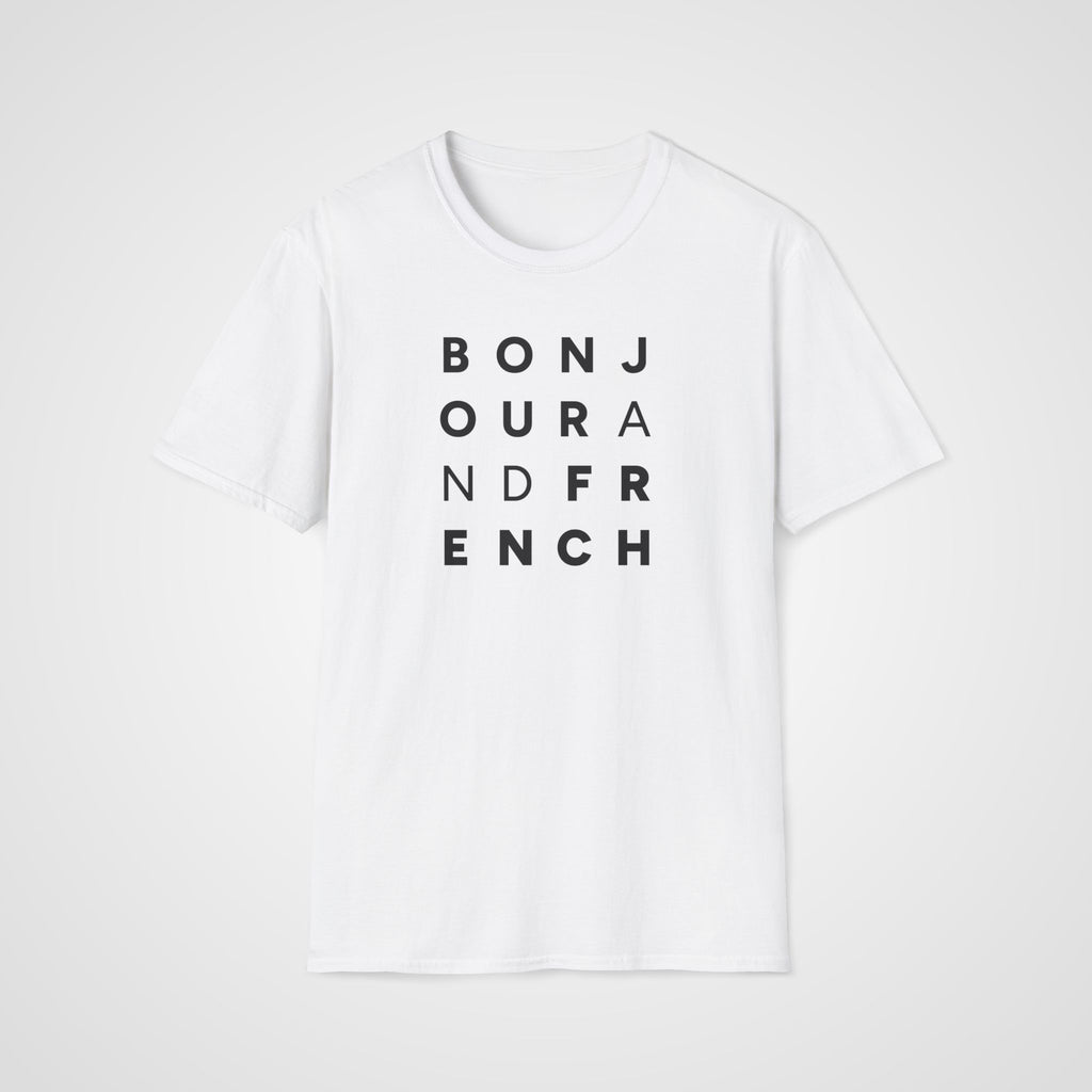 Bonjour & French T-Shirt in White