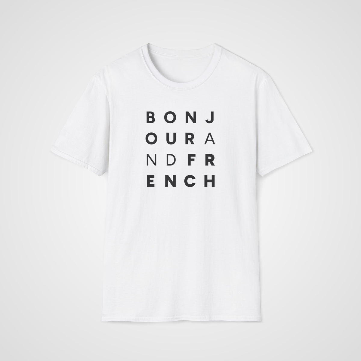 Bonjour & French T-Shirt in White