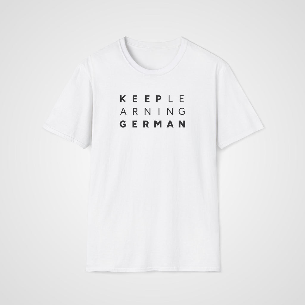 Keep Learning German T-Shirt in White