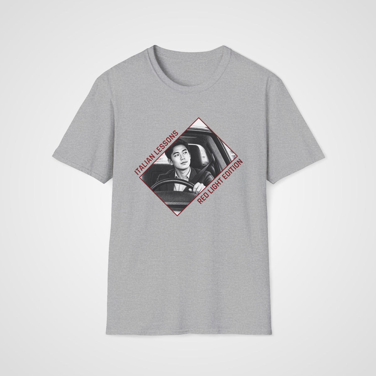 Red Light Italian T-Shirt in Sport Gray