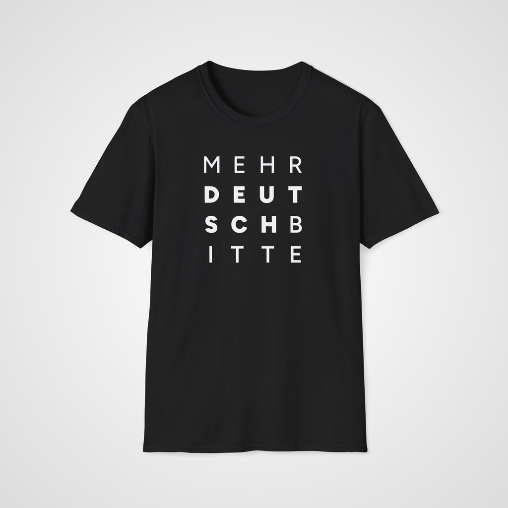 Mehr Deutsch Bitte T-Shirt in Black