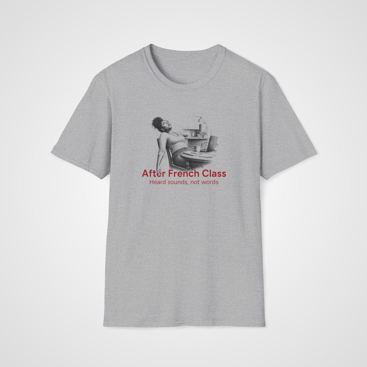 After French Class T-Shirt in Sport Gray