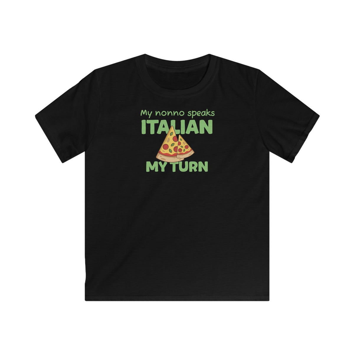 My Nonno speaks Italian T-Shirt in Black