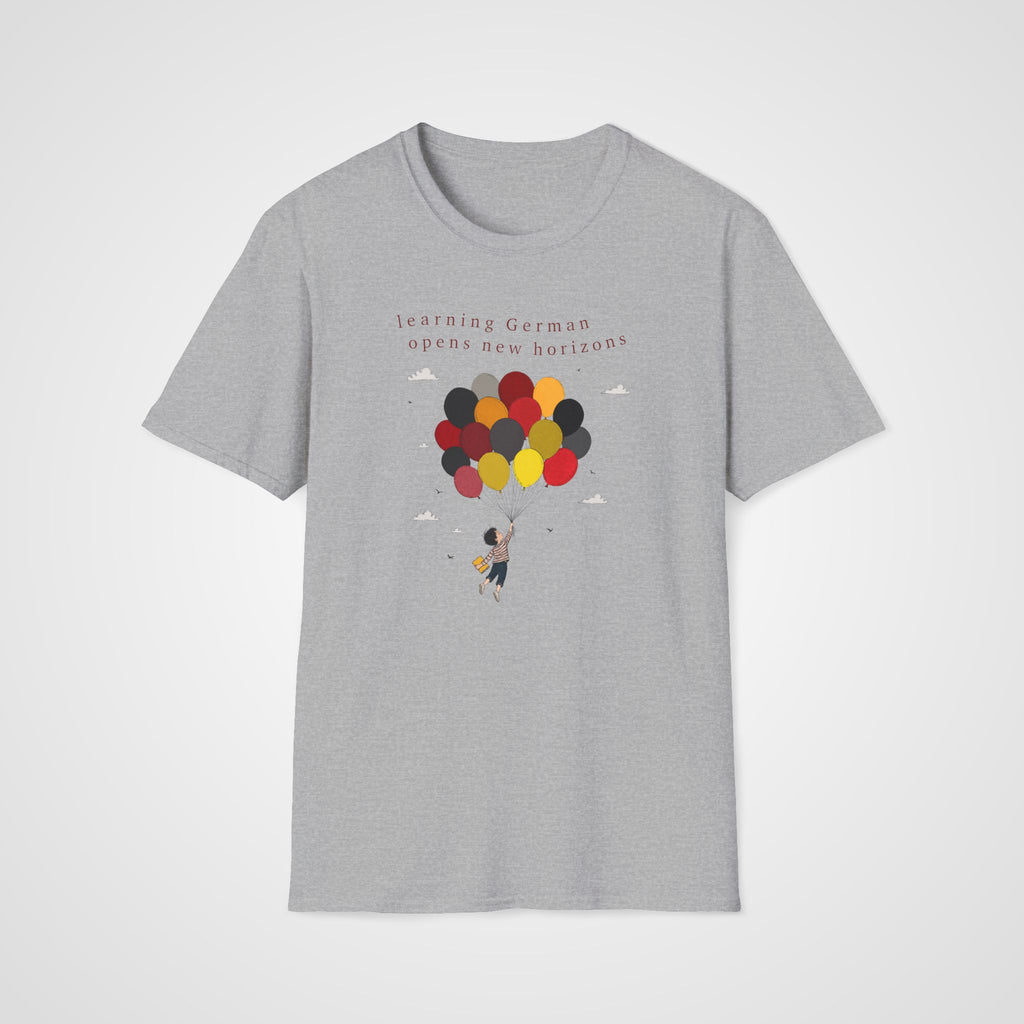 German Learning Horizon T-Shirt in Sport Gray