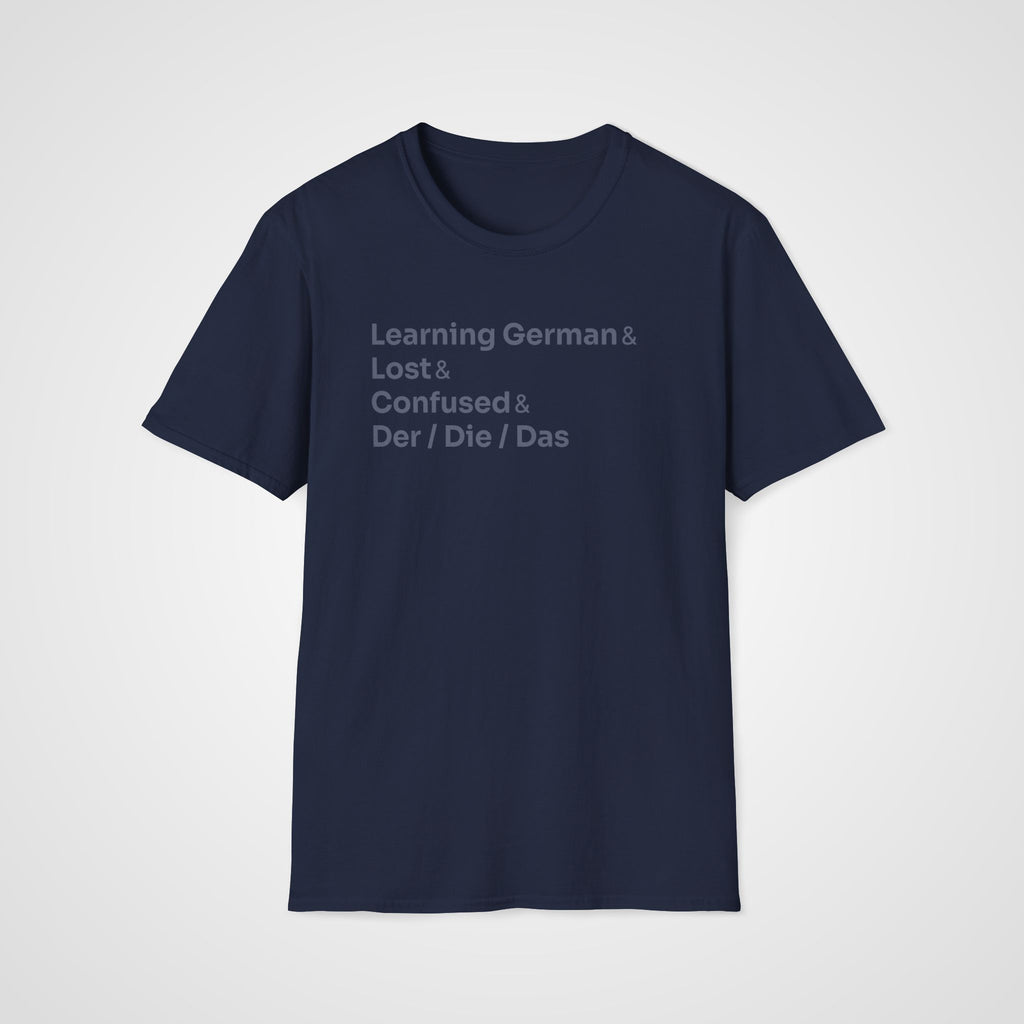Der Die Das Confusion T-Shirt in Navy