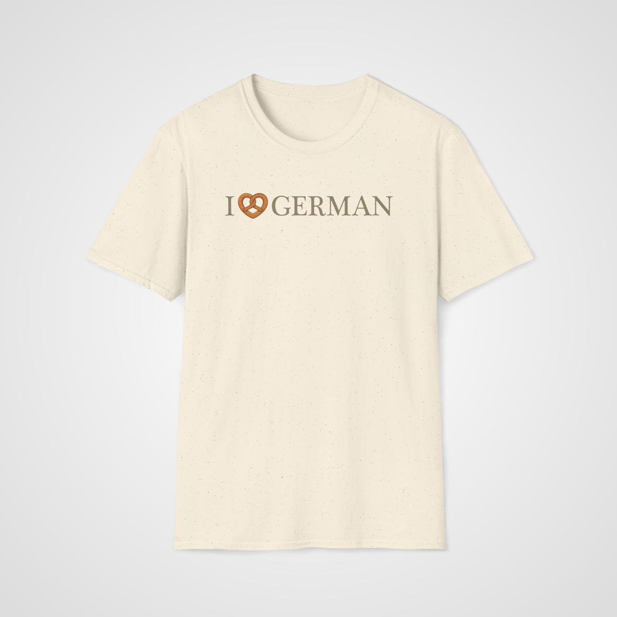 I Love German - Pretzel T-Shirt in Natural