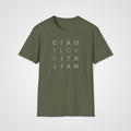 Ciao I Love Italian T-Shirt in Military Green