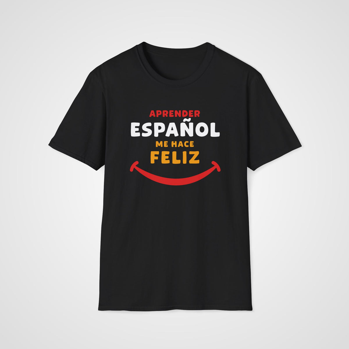 Español me Hace Feliz T-Shirt in Black