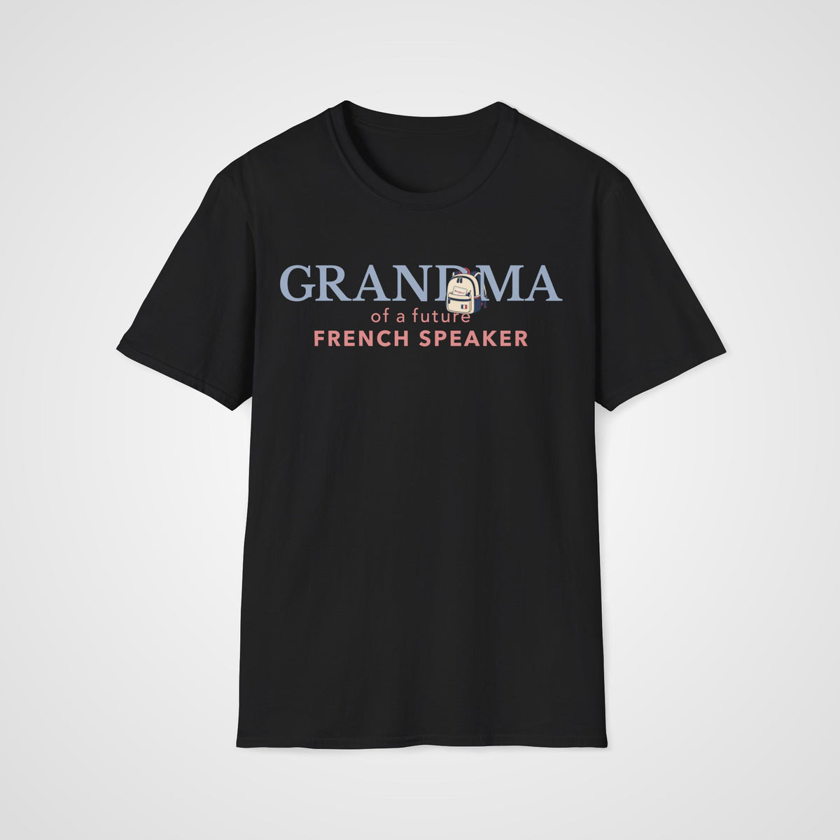 French Learner Grandma T-Shirt in Black