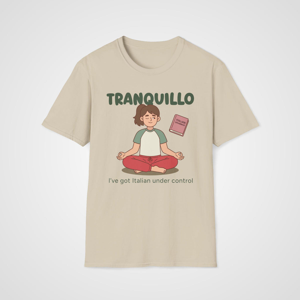Tranquillo Italian Learner T-Shirt in Sand