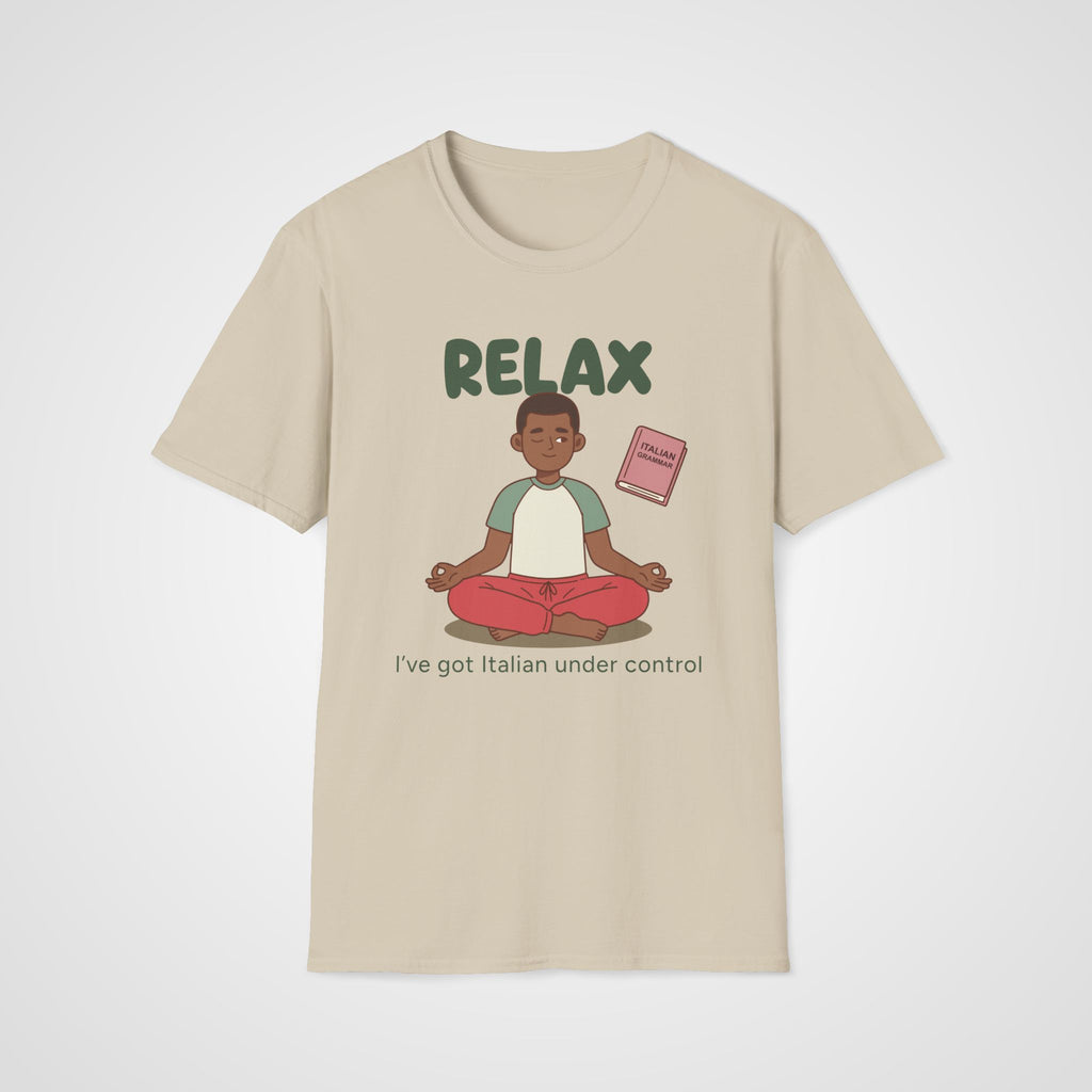 Relax Italian Learner T-Shirt in Sand