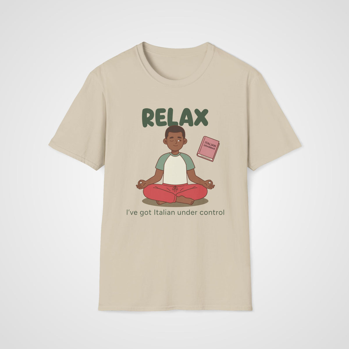 Relax Italian Learner T-Shirt in Sand