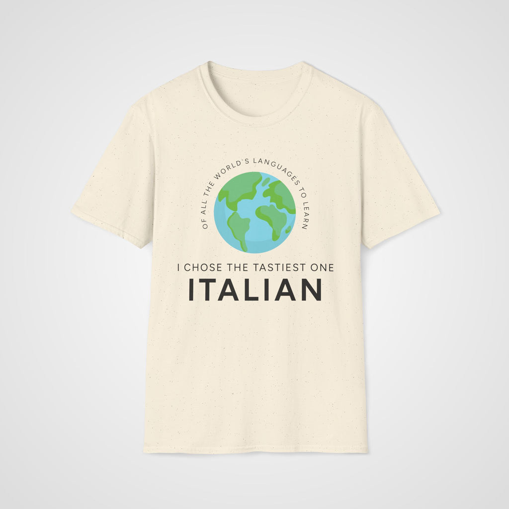 Italian Tastiest Language T-Shirt in Natural