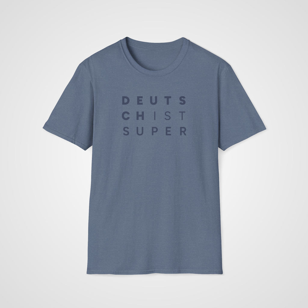 Deutsch ist Super T-Shirt in Heather Indigo