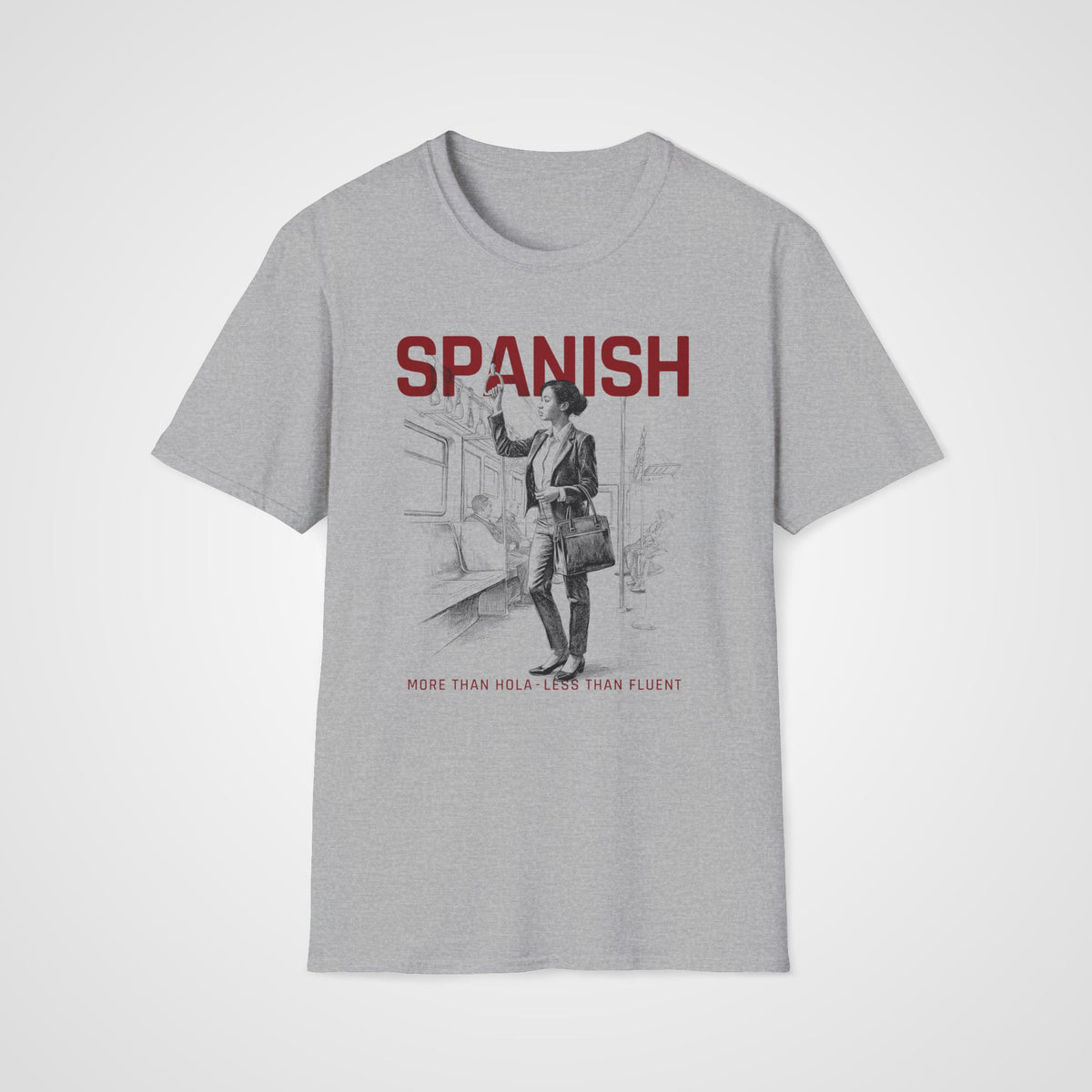 More Than Hola T-Shirt in Sport Gray